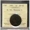 Image 1 : 1891 SDSL 1¢ Obv.3 ICCS EF40