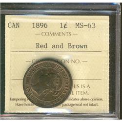 1896 1¢ ICCS MS63RB.