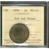 Image 1 : 1896 1¢ ICCS MS63RB.