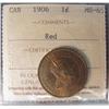 Image 1 : 1906 1¢ ICCS MS65.  Strong wine red lustre.  Very scarce date.