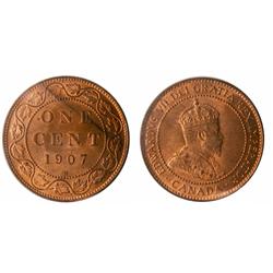 1907H 1¢ ICCS MS64RD.  Key issue 90% red. So close to be called a Gem 65. A lovely coin. Only 2 fine