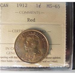 1912 1¢ ICCS MS65RD.   Golden finish.