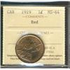 Image 1 : 1919 1¢ ICCS MS64RD.