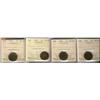 Image 1 : 1922(2), 1925 1¢ EF40 & 1922 VF30.  Lot of 4 ICCS coins.