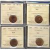 Image 1 : 1941 1¢, 1943, 1945 & 1951 ICCS MS64RD.  Lot of 4 coins.