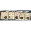 Image 1 : 1944(3)& 1953 NSF 1¢ ICCS MS63RB.  Lot of 5 coins.