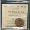 Image 1 : 1947 1¢ ML Blt7 ICCS MS65RD.