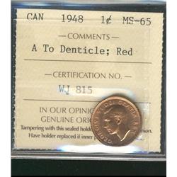 1948 1¢ A To ICCS MS65RD.