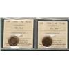 Image 1 : 1954 1¢ ICCS PL66RD.  Lot of 2 coins.