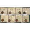Image 1 : 1954 SF, 1957, 1959(2), 1960(3) & 1967 1¢ ICCS PL65 Cameo.  Lot of 8 coins.  1954 only issue not des