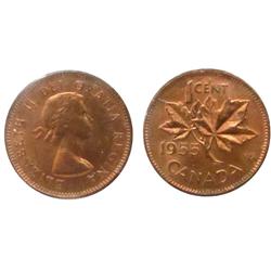 1955 1¢ NSF ICCS MS64RD.  90% red and lustrous.  Tough issue to find this nice.