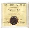 Image 1 : 2009 Logo 1¢ magnetic ICCS MS65 Red