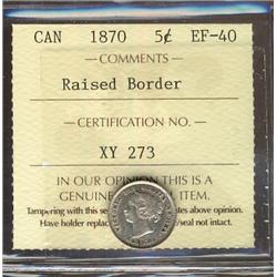 1870 RB 5¢ ICCS EF40