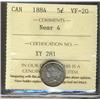 Image 1 : 1884 Near 4 5¢ ICCS VF20, a nice and problem free example,