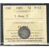 Image 1 : 1885 5¢ 5 over 5 ICCS F12.