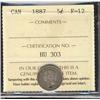 Image 1 : 1887 5¢ ICCS F12