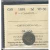 Image 1 : 1889 5¢ ICCS VF30.