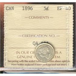 1896 5¢ ICCS EF40, brilliant