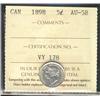 Image 1 : 1898 5¢ ICCS AU58.