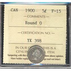 1900 Round O 5¢ ICCSF15