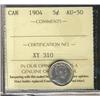 Image 1 : 1904 5¢ ICCS AU50