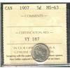 Image 1 : 1907 5¢ ICCS MS63.
