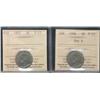 Image 1 : 1925 & 1926 Far 5¢ ICCS F15.  Lot of 2 coins.