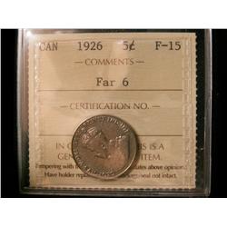 1926 5¢ Far ICCS F15.