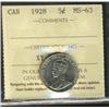 Image 1 : 1928 5¢ ICCS MS63, lustrous.