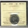 Image 1 : 1930 5¢ ICCS MS63, scarce date.