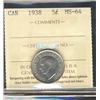 Image 1 : 1938 5¢ ICCS MS64.