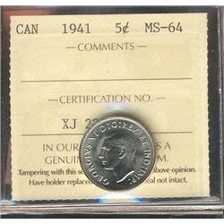 1941 5¢ ICCS MS64.