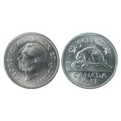 1941 5¢ ICCS MS65, Wow! Very flashy.  Rare date in GEM!