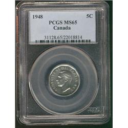 1948 5¢ PCGS MS65.