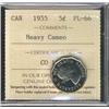 Image 1 : 1955 5¢ ICCS PL66 Hvy Cameo.