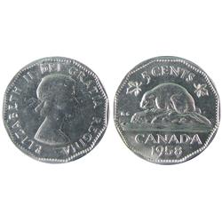 1958 5¢ Double Date ICCS MS65.  Tough issue to find in high grade.