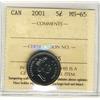 Image 1 : 2001 5¢ ICCS MS65