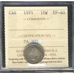 1871 10¢ ICCS EF40