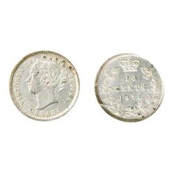 1871 10¢ ICCS MS60, brilliant with lots of lustre.