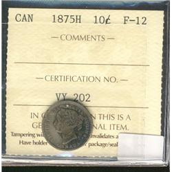 1875H 10¢ ICCS F12.