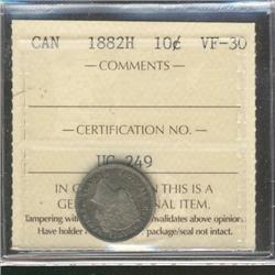 1882H 10¢ ICCS VF30.