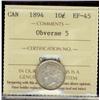 Image 1 : 1894 10¢ Obv 5 ICCS EF45