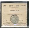 Image 1 : 1899 Small 9's 10¢ ICCS VF30, brilliant