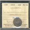 Image 1 : 1919 10¢ ICCS MS64PQ, superbly toned.
