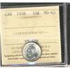 Image 1 : 1938 10¢ ICCS MS63, flashy lustre.