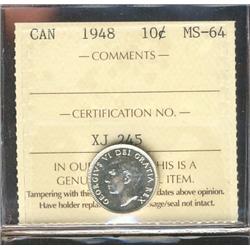 1948 10¢ ICCS MS64.