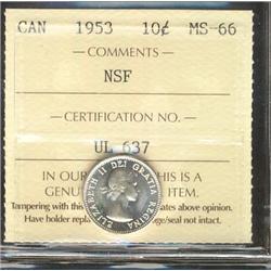 1953 10¢ ICCS MS66.