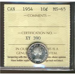 1954 10¢ ICCS MS65