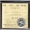 Image 1 : 1957 10¢ ICCS MS66 Fully white and brilliant.