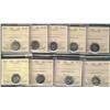 Image 1 : 1957 10¢(4), 1958, 1959 & 1960(2) ICCS PL65 along with 1958 PL63.  Lot of 9 coins all ICCS graded.